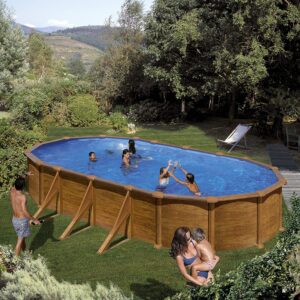 Piscina desmontable de madera